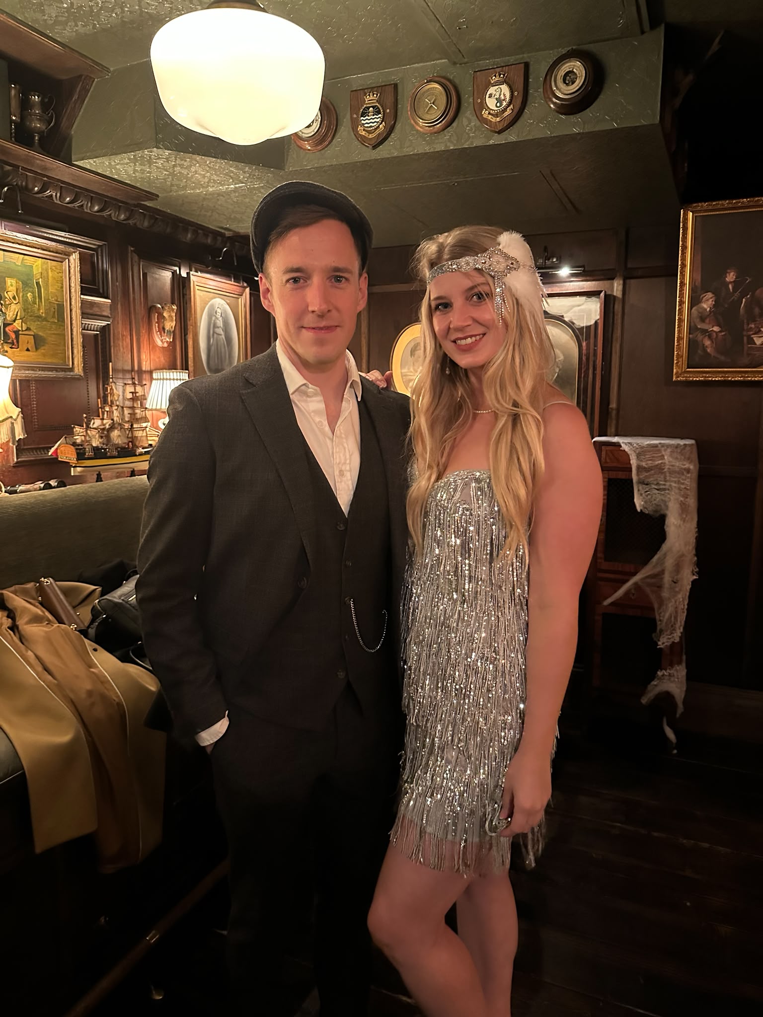 Luther and Alice dressed up for an evening out