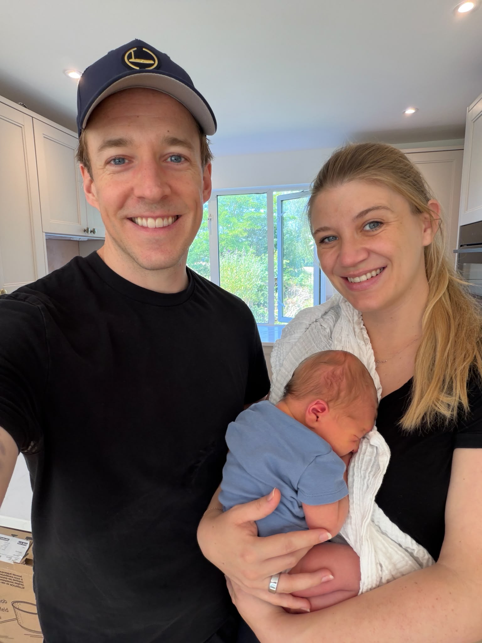 Luther and Alice with their newborn baby
