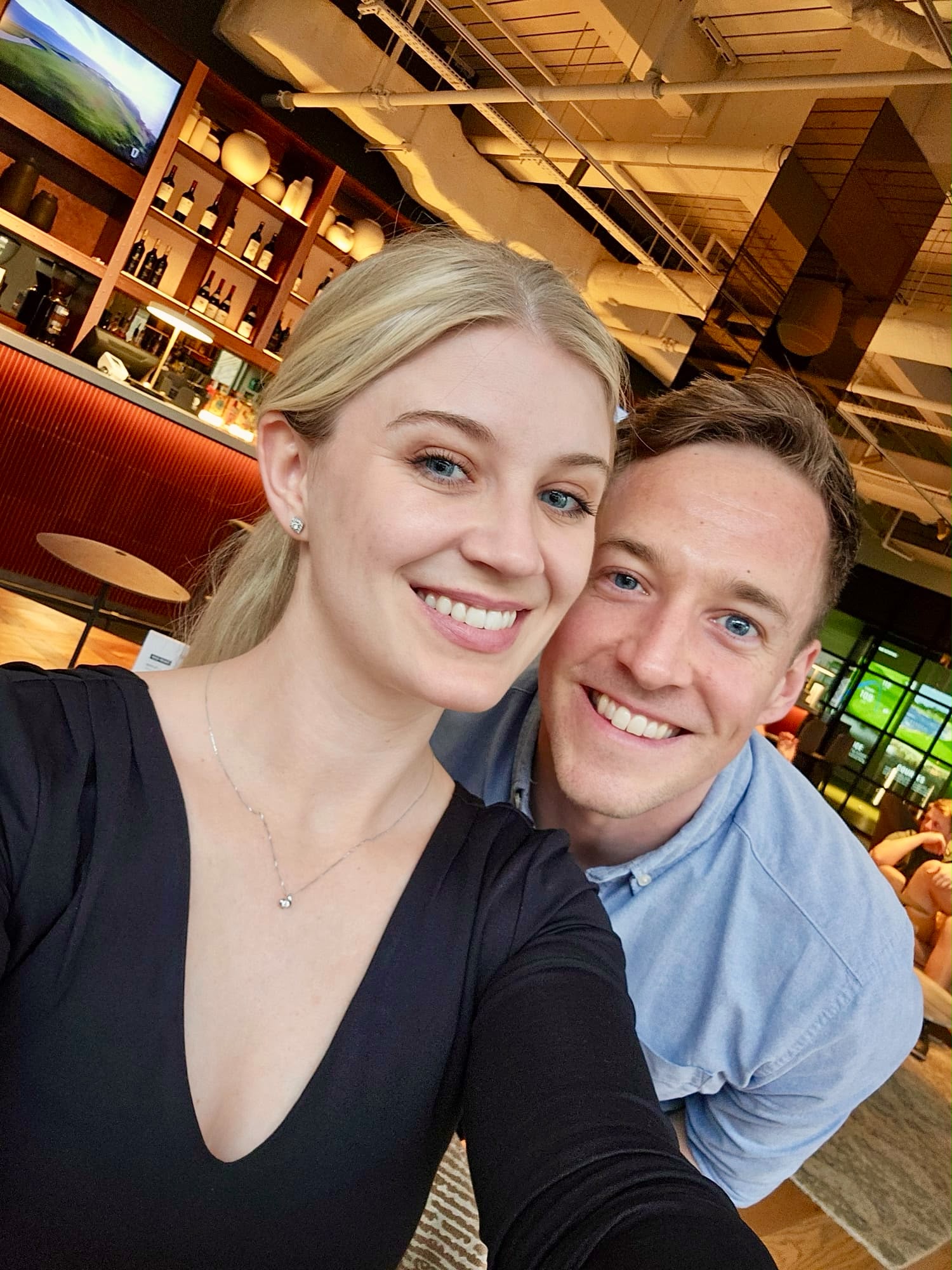 Luther and Alice celebrating together at a party